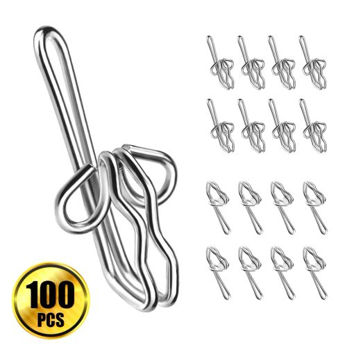 Durable Metal Curtain Drapery Hooks - 100 Pack for Easy Installation - 100pcs