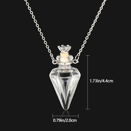 BAYABAYA Perfume Necklace - Trendy Glass Design for Aromatherapy - Cone