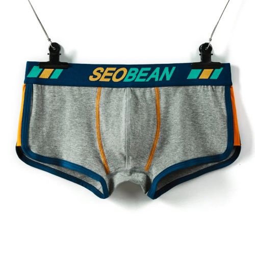 SEOBEAN Breathable Cotton Boxers for Ultimate Comfort - Men’s Underwear - gray / L