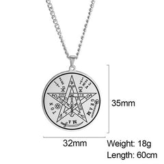 Dawapara Tetragrammaton Pentacle Necklace - Magical Protection Amulet