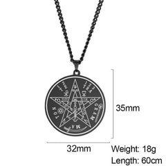Dawapara Tetragrammaton Pentacle Necklace - Magical Protection Amulet