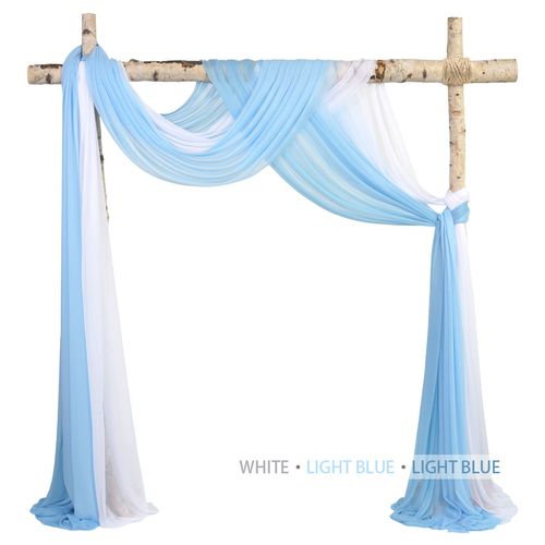 SUMMERTREE Knitted Chiffon Drapes - Elegant Window Treatment for Home & Events