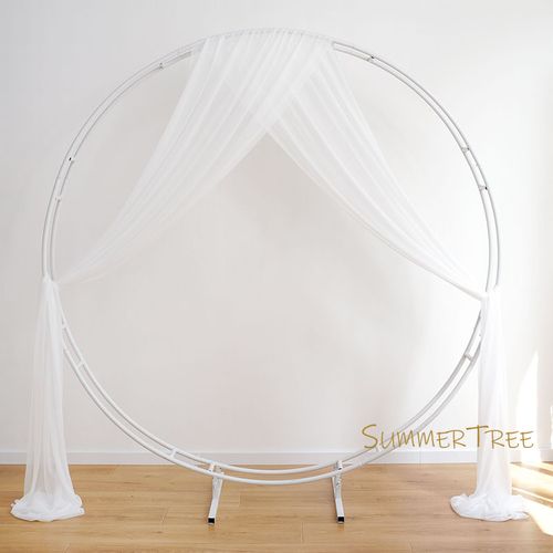 SUMMERTREE Knitted Chiffon Drapes - Elegant Window Treatment for Home & Events