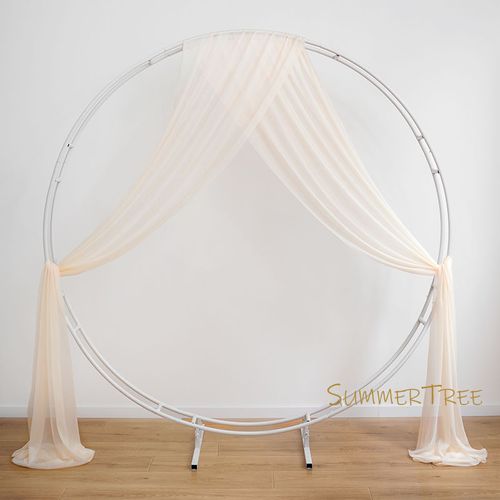 SUMMERTREE Knitted Chiffon Drapes - Elegant Window Treatment for Home & Events