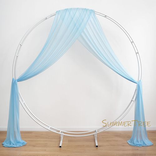 SUMMERTREE Knitted Chiffon Drapes - Elegant Window Treatment for Home & Events