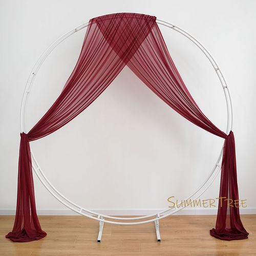 SUMMERTREE Knitted Chiffon Drapes - Elegant Window Treatment for Home & Events