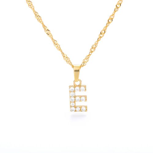 Cubic Zircon Alphabet Necklace For Women Gold Color A-Z Initial Letter Pendant Necklace Shinning Crystal 2025 Jewerly