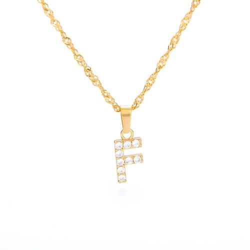 Cubic Zircon Alphabet Necklace For Women Gold Color A-Z Initial Letter Pendant Necklace Shinning Crystal 2025 Jewerly