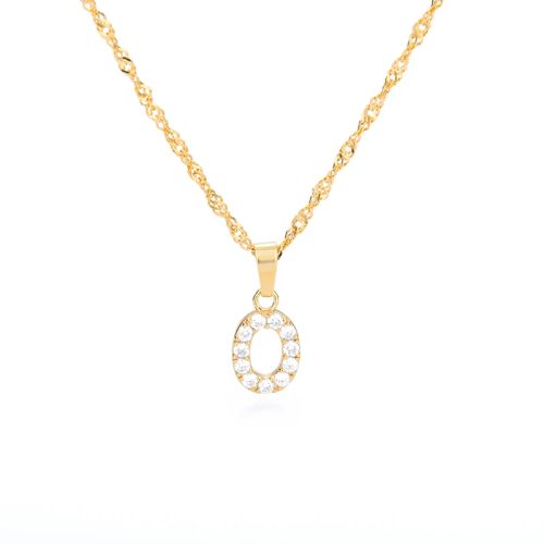 Cubic Zircon Alphabet Necklace For Women Gold Color A-Z Initial Letter Pendant Necklace Shinning Crystal 2025 Jewerly