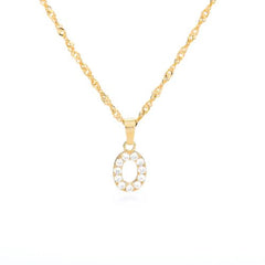 Cubic Zircon Alphabet Necklace For Women Gold Color A-Z Initial Letter Pendant Necklace Shinning Crystal 2025 Jewerly
