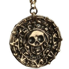 Pirate Skull Round Pendant Necklace Men’s Necklace New Fashion Metal Sweater Chain Accessories Party Jewelry