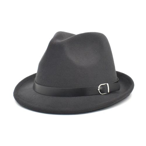 IF IFOND Classic Felt Fedora Hat - Stylish & Warm Casual Accessory - GRAY