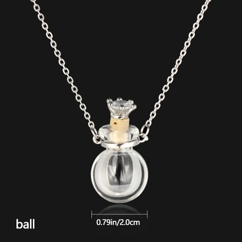 Glaze Vial Pendant Necklace - Stylish Mood Tracker - Trendy Essential Oil Necklace