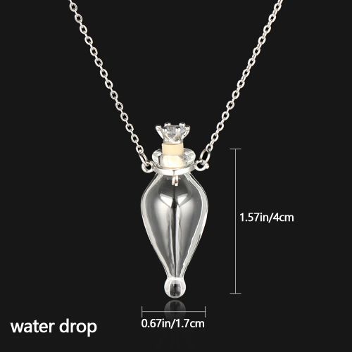 Glaze Vial Pendant Necklace - Stylish Mood Tracker - Trendy Essential Oil Necklace