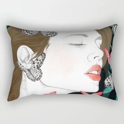 Decorative Scenic Print Cushion Cover with Zipper Closure - 30x50cm