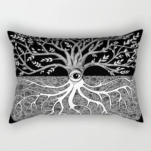 Decorative Scenic Print Cushion Cover with Zipper Closure - 30x50cm