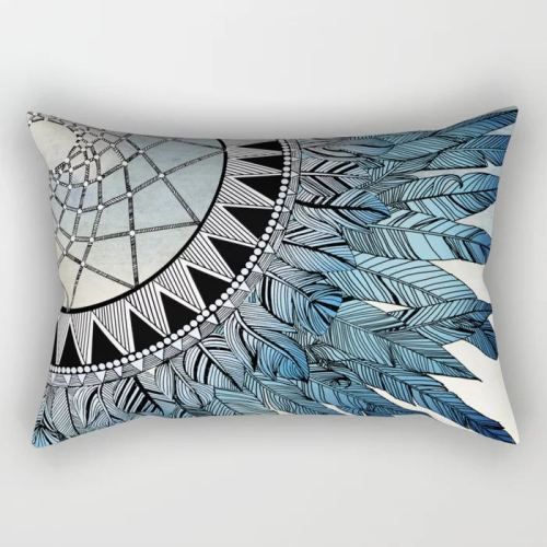 Decorative Scenic Print Cushion Cover with Zipper Closure - 30x50cm