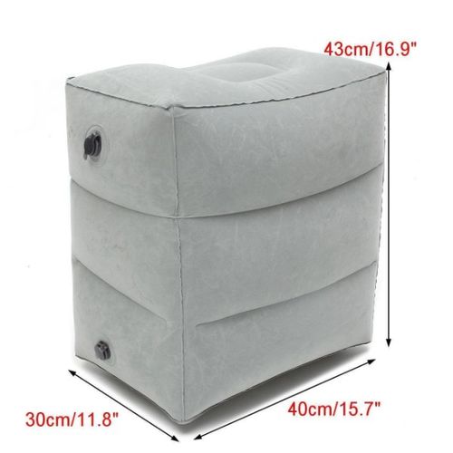Inflatable Footrest Travel Air Cushion - Comfort On The Go - DARK GRAY