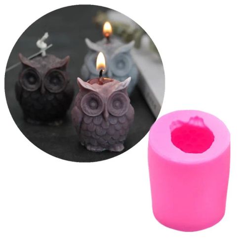 Owl Candle Mold - Silicone Material for DIY Candle Making Supplies
