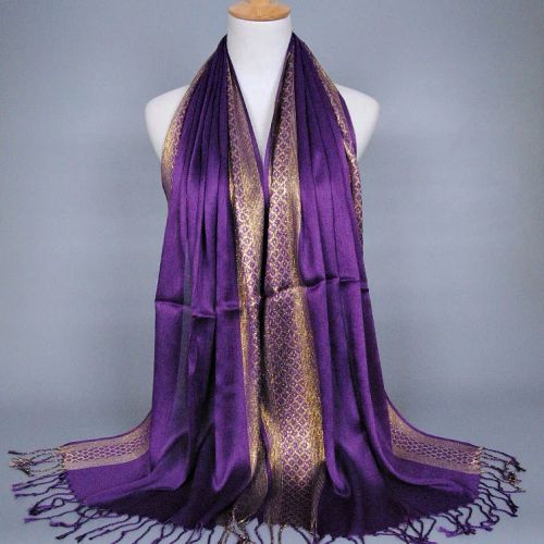 LOVOSME Luxury Cotton Scarf - Multifunctional Solid Colour Wrap - 4