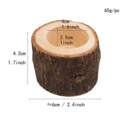 Rustic Wooden Candle Holder - Creative Decor for Home & Events