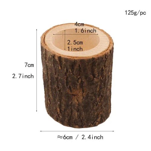 Rustic Wooden Candle Holder - Creative Decor for Home & Events