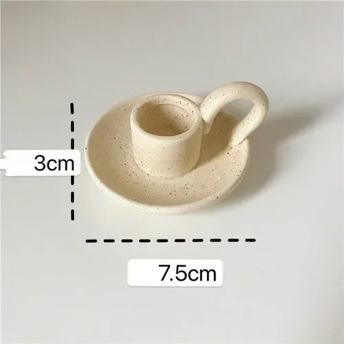 Ceramic Candlestick Holder - Handmade European Style for Home Decoration