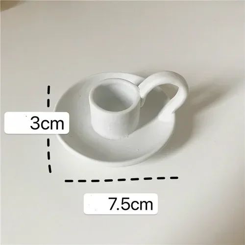Ceramic Candlestick Holder - Handmade European Style for Home Decoration - Ivory short