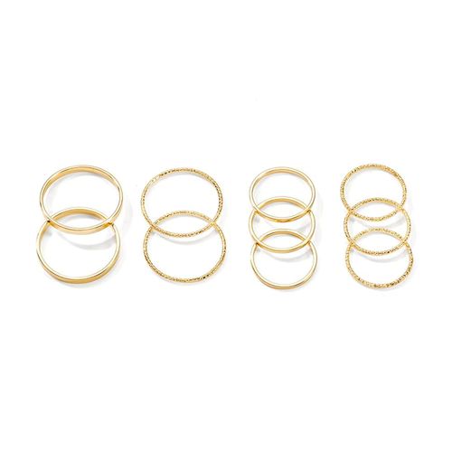 Fashionable Alloy Joint Rings Set - Trendy Knuckle & Tail Rings - gold