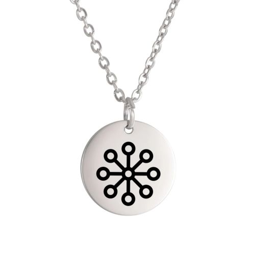 Dawapara Vintage Talisman Necklace Small Charm Odin Symbol Stainless Steel Pendants Necklace Good Luck Amulet