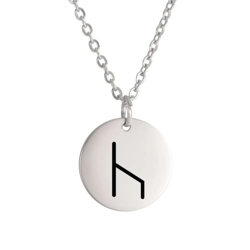 Dawapara Vintage Talisman Necklace Small Charm Odin Symbol Stainless Steel Pendants Necklace Good Luck Amulet