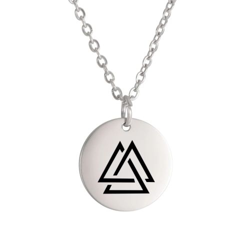 Dawapara Vintage Talisman Necklace Small Charm Odin Symbol Stainless Steel Pendants Necklace Good Luck Amulet - Gold