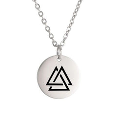 Dawapara Vintage Talisman Necklace Small Charm Odin Symbol Stainless Steel Pendants Necklace Good Luck Amulet