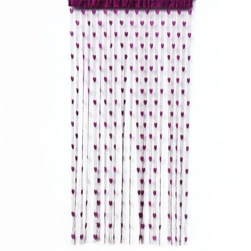BIT.FLY Elegant Heart String Curtain - Modern 100x200cm Window Drape