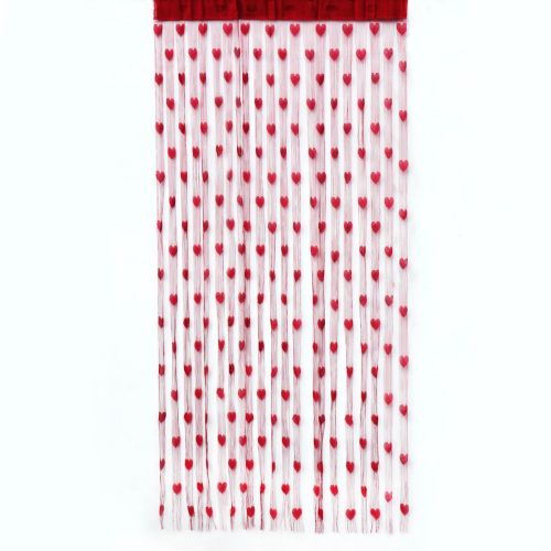 BIT.FLY Elegant Heart String Curtain - Modern 100x200cm Window Drape