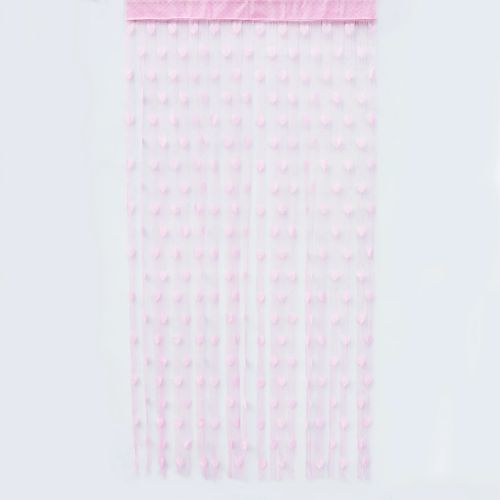 BIT.FLY Elegant Heart String Curtain - Modern 100x200cm Window Drape - Pink