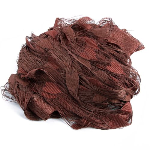 BIT.FLY Elegant Heart String Curtain - Modern 100x200cm Window Drape - Deep Coffee