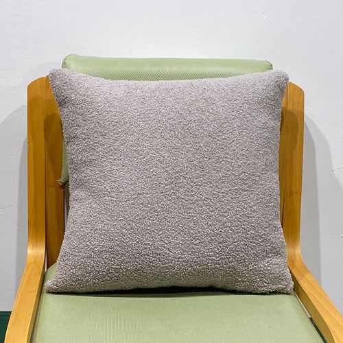CANIRICA Plush Faux Fur Cushion Cover - Cozy Nordic Home Decor 18x18 - Light Grey / 30x50cm