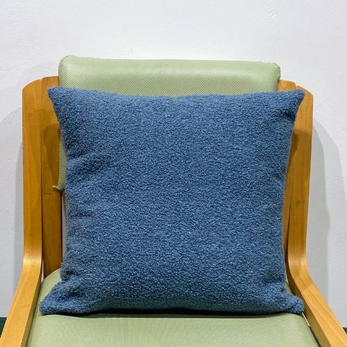 CANIRICA Plush Faux Fur Cushion Cover - Cozy Nordic Home Decor 18x18 - Blue / 30x50cm
