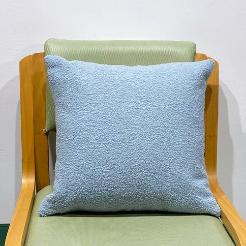CANIRICA Plush Faux Fur Cushion Cover - Cozy Nordic Home Decor 18x18 - Light Blue / 30x50cm