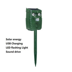 Ultrasonic Animal Repellent - Eco-Friendly Motion Sensor Pest Control Device
