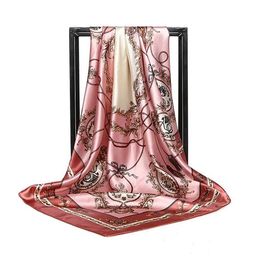 MENGLINXI Fashion Scarf - Stylish & Multifunctional 90cm Imitated Silk Scarf