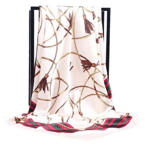 MENGLINXI Fashion Scarf - Stylish & Multifunctional 90cm Imitated Silk Scarf