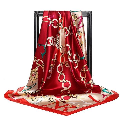 MENGLINXI Fashion Scarf - Stylish & Multifunctional 90cm Imitated Silk Scarf