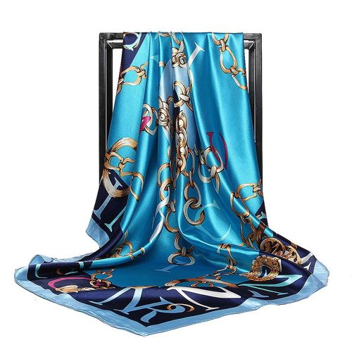 MENGLINXI Fashion Scarf - Stylish & Multifunctional 90cm Imitated Silk Scarf