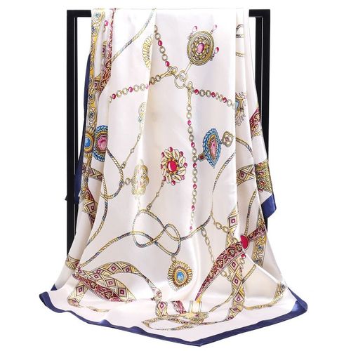 MENGLINXI Fashion Scarf - Stylish & Multifunctional 90cm Imitated Silk Scarf