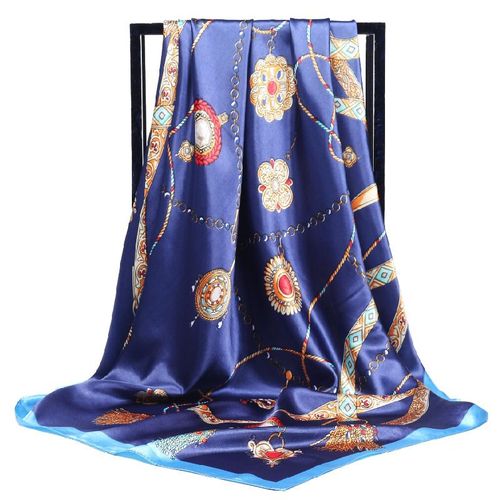 MENGLINXI Fashion Scarf - Stylish & Multifunctional 90cm Imitated Silk Scarf