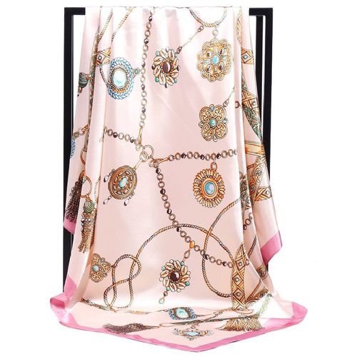 MENGLINXI Fashion Scarf - Stylish & Multifunctional 90cm Imitated Silk Scarf