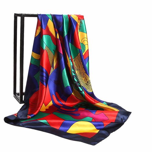 MENGLINXI Fashion Scarf - Stylish & Multifunctional 90cm Imitated Silk Scarf