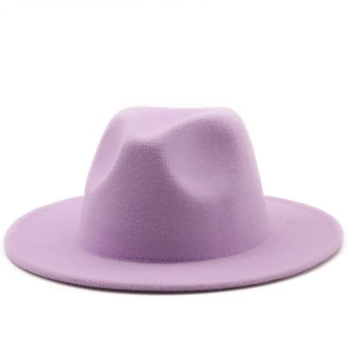 Jiangxihuitian Wide Brim Fedora Hat - Stylish Wool Felt for All Seasons